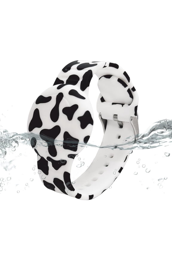 Waterproof AirTag Bracelet for Kids, Soft Silicone Air Tag Hidden Holder Case Compatible with Apple Airtag, Adjustable Anti-Lost Printed Strap GPS Traker for Toddler Child