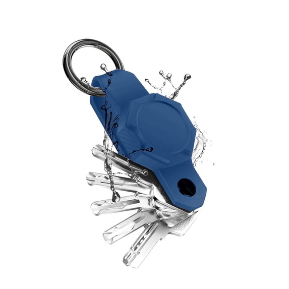 YUNOVA Waterproof Key Organizer for Airtag Case,Mini Key Holder for Airtag,Anti-lost Silicon Airtag Holder Case GPS Tracker Car Keys Finder Item Locator with Keychain,Car Key Fob (Up to 5 Keys)