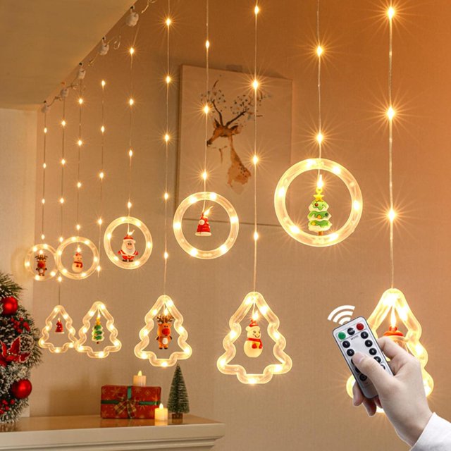 WILLED Window Lights Christmas Decorations, 9.8ft USB Powered Xmas