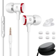 WILLED Wired Headphones with Microphone, Noise Cancelling In-Ear Earphones, Powerful Heavy Bass High Definition, Earbuds for iOS Android Smartphones Laptops MP3 Gaming Walkman and All 3.5mm Jack