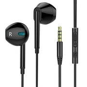 WILLED Wired Headphones with Microphone, Noise Cancelling in-Ear Earphones, HiFi Stereo, Powerful Bass, Crystal Clear Audio, 3.5mm Earbuds for iPad Android Phones MP3 Laptop Computer