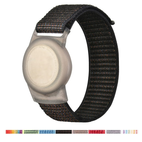 YUNOVA Wristband for Airtag Kids, Nylon Bracelet for Apple Air Tag Anti Lost GPS Tracker Holder with Protective Case Strap for Children, Adjustable Watch Bands for Toddlers Girls Boys Elders