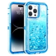 thumbnail image 1 of YUNOVA for iPhone 16/16 Pro/16 Pro Max/16 Plus Case Glitter Floating Liquid Shiny Quicksand Case for Women Girls Heavy Duty Shockproof Protective Case Hard PC Bumper Soft TPU Cover, 1 of 7