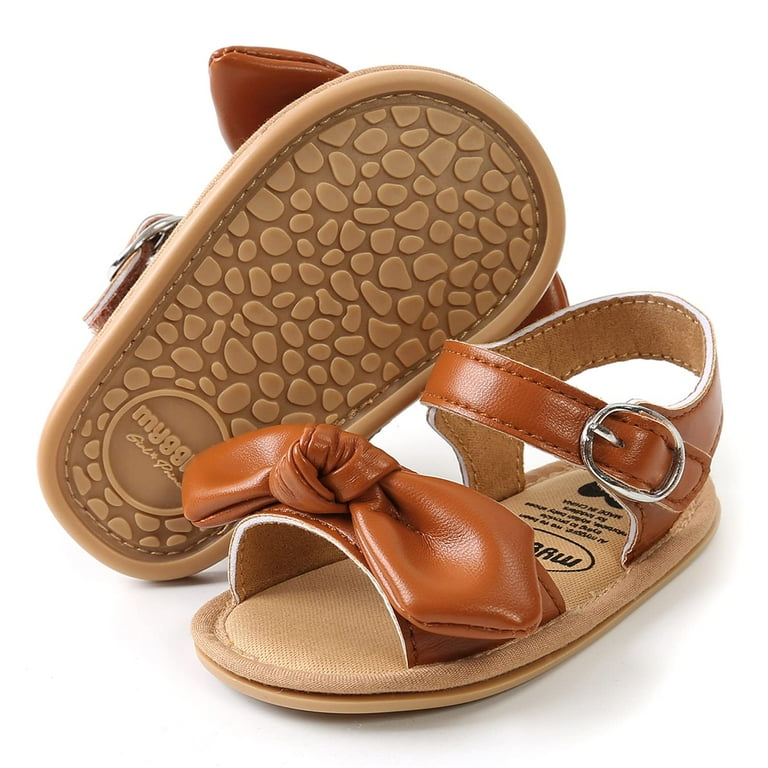 WILLFUN Baby Girls Summer Sandals Infant Bowknot Non-Slip Soft