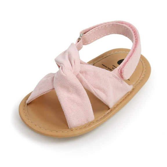 WILLFUN Baby Girls Summer Sandals Lightweight Soft Sole Infant Slippers Princess Dress Toddler First Walkers Shoes(12-18 Months Infant, Pink)