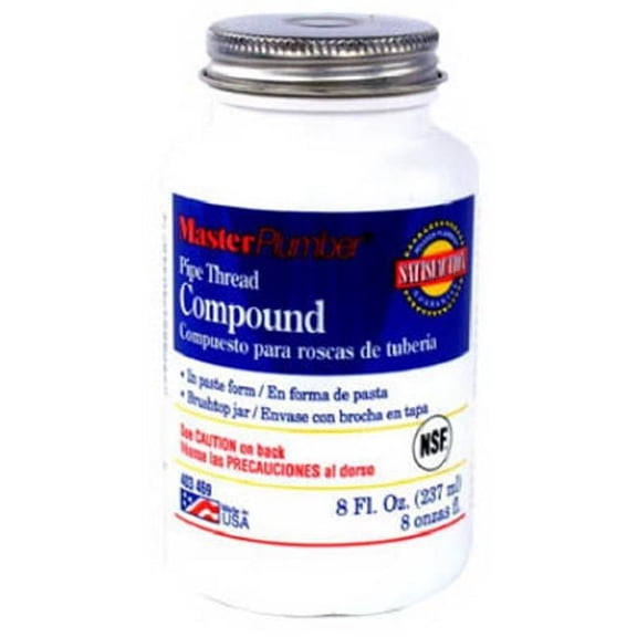 William H Harvey 403469 8 oz Master Plumber Pipe Thread Compound, Gray
