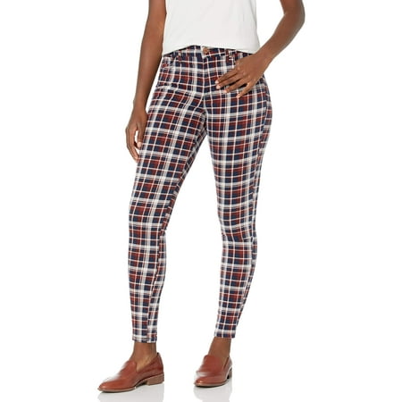 WILLIAM RAST High-Rise Plaid Skinny Jeans