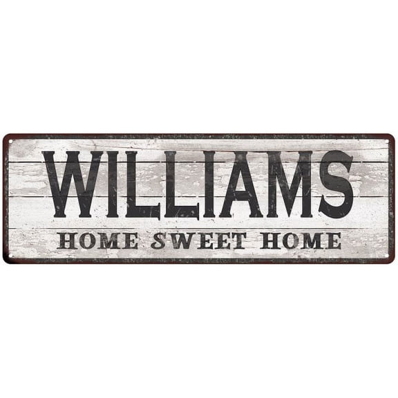 WILLIAMS Home Sweet Home Country Look 6x18 Metal Sign 106180045829