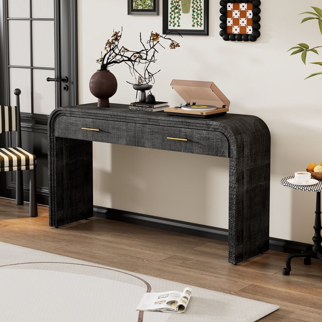 WILLIAMSPACE Retro Console Table with Drawers, Unique Silhouette ...