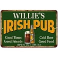 thumbnail image 1 of WILLIE'S Irish Pub Beer Metal Sign Bar Decor 8x12 208120013064, 1 of 1