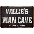 thumbnail image 1 of WILLIE'S Man Cave Black Grunge Sign Home Decor Gift Cave Funny 208120004363, 1 of 1