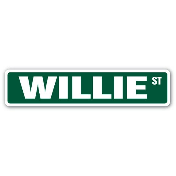 WILLIE Street Sign Childrens Name Room Sign | Indoor/Outdoor | 30" Wide