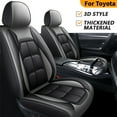 thumbnail image 1 of WILLJOY Black Gray, PU Leather, Cushioned Storage Pouch, Front and Rear Seat Covers, 1 of 11