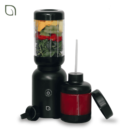 Willow Kitchen Eco Series Warrior Single-Serve Portable Blender for Smoothies with Travel Lid, 1L Personal Blender, 600W, Black