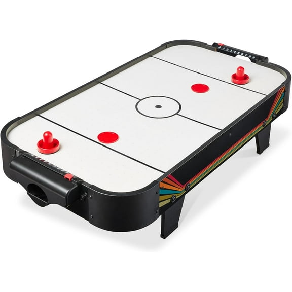 WILLYO 40in Portable Tabletop Air Hockey Arcade Table for Game Room w/ 100V Motor, Electric Fan, 2 Strikers, 2 Pucks Arcade