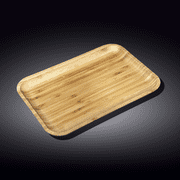 WILMAX BAMBOO SET of Rectangle Platters 11 X 7 SET OF 6