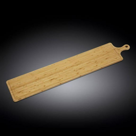 WILMAX Bamboo SET OF 2 LONG SERVING BOARD WITH HANDLE 39.4" X 7.9" | 100 X 20 CM WL-771138 / A