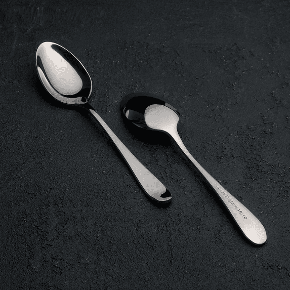 WILMAX HIGH POLISH STAINLESS STEEL SET OF 24 TEASPOONS (MUGS) 6.5" | 16 CM WHITE BOX PACKING WL-999103/A