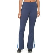 WILO Womens High Rise Split Hem Leggings Active Flare Pants-Blue / L