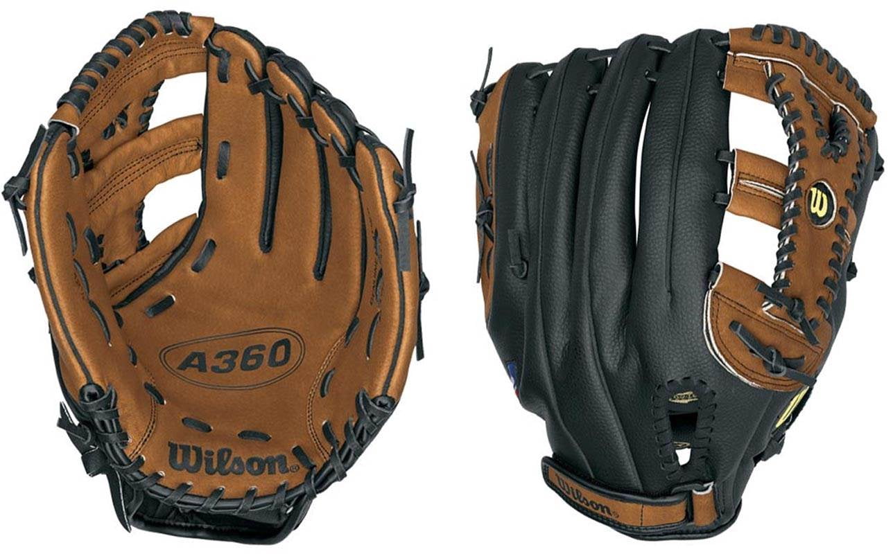 Gant De Baseball Wilson A360 Utilitaire 12.5 - Gris/noir - Main Droite - Cuir