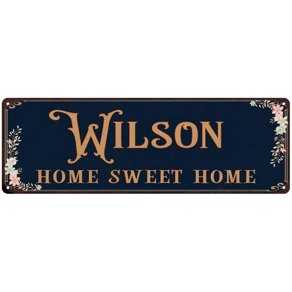 WILSON Home Sweet Home Victorian Look 6x18 Metal Sign 106180046365