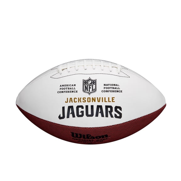 Jacksonville Jaguars Wilson NFL Live Signature Autograph White Panel Football - Deflated