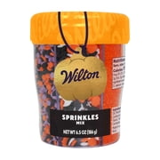 Wilton Halloween Edible Sprinkle Mix 6-Cell 6.5 oz for Cookies Cupcakes & Cakes, Orange, Black, White, Green, Purple Color Mix