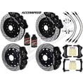 thumbnail image 1 of WILWOOD 14 AERO6 FRONT & AERO4 REAR BIG BRAKE Combo WITH FREE BRAKE LINES & FLUID - BLACK CALIPERS, DRILLED ROTORS, For 2005-2011 DODGE CHARGER, CHALLENGER, CHRYSLER 300, 1 of 8
