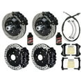 thumbnail image 1 of WILWOOD SL6R 14 FRONT & SL4R 13 REAR BIG BRAKE Combo WITH FREE PARKING BRAKE CABLE BRAKE LINES BRAKE FLUID BLACK CALIPERS & DRILLED ROTORS - For 1965-1967 MUSTANG SMALL 2.66 REAR, 1 of 9