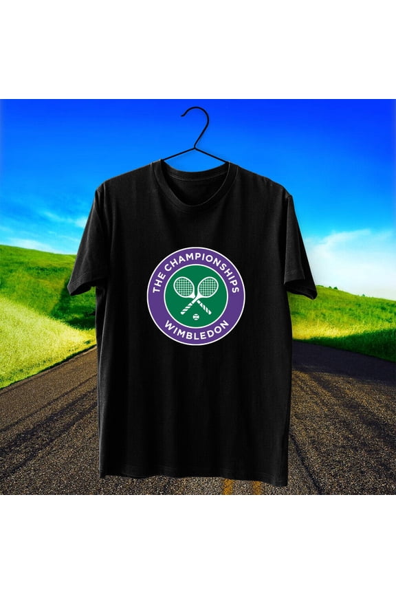 WIMBLEDON Tennis Grand Slam Logo Cotton T-Shirt Size S - 5XL