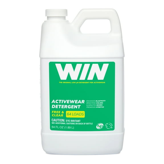 WIN Sports Laundry Detergent - Free and Clear (Green) 64oz Bottle