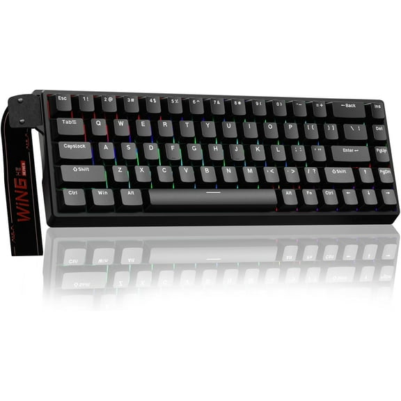WIN68 HE Mechanical Gaming Keyboard 60%, Hall Effect Magnetic Switch, Fast Trigger Mode Adjustable Actuation, 8000Hz Polling Rate, RGB Backlit, Wired Black Keyboard for Laptop/PC Gamer