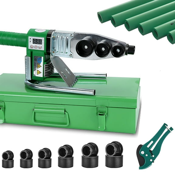 WINB Plastic Pipe Welder 110V Plastic pipe welding tool Pipe Welding Machine PP, PP-R, PE, PP-C Pipe with 0.79/0.98/1.26/1.57/1.97/2.46 in Die Head C42