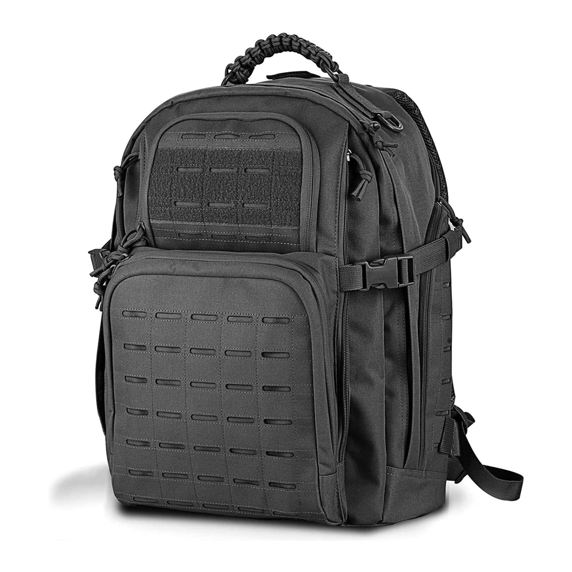 WINCENT Military Tactical Backpack with Mole bing for Gear, Black