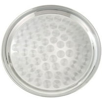 WINCO Round Stainless Steel Tray with Swirl Pattern, 12-Inch [Kitchen]