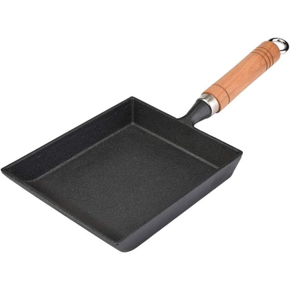 .WIND Kitchen Essential Square Cast Iron Omelet Pan, Non-Stick & Easy ...