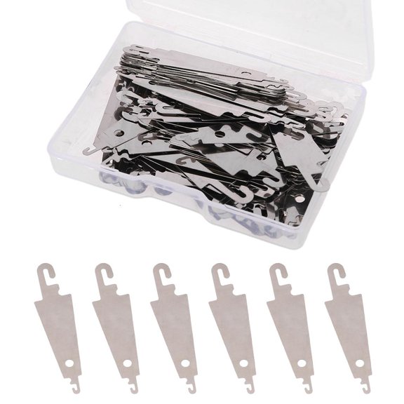 WIND LAND 100pcs Metal Large Eye Needle Threaders Embroidery for Cross Stitch Threading To