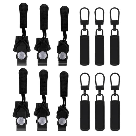 WIND LAND 12 Pcs/Set 3 Size Zippers Repair Kits Replacement Zippers Set for Backpacks