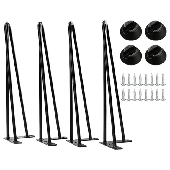 WIND LAND 4Pcs Iron Hairpin Table Legs for Coffee Table, Side Table, Nightstands