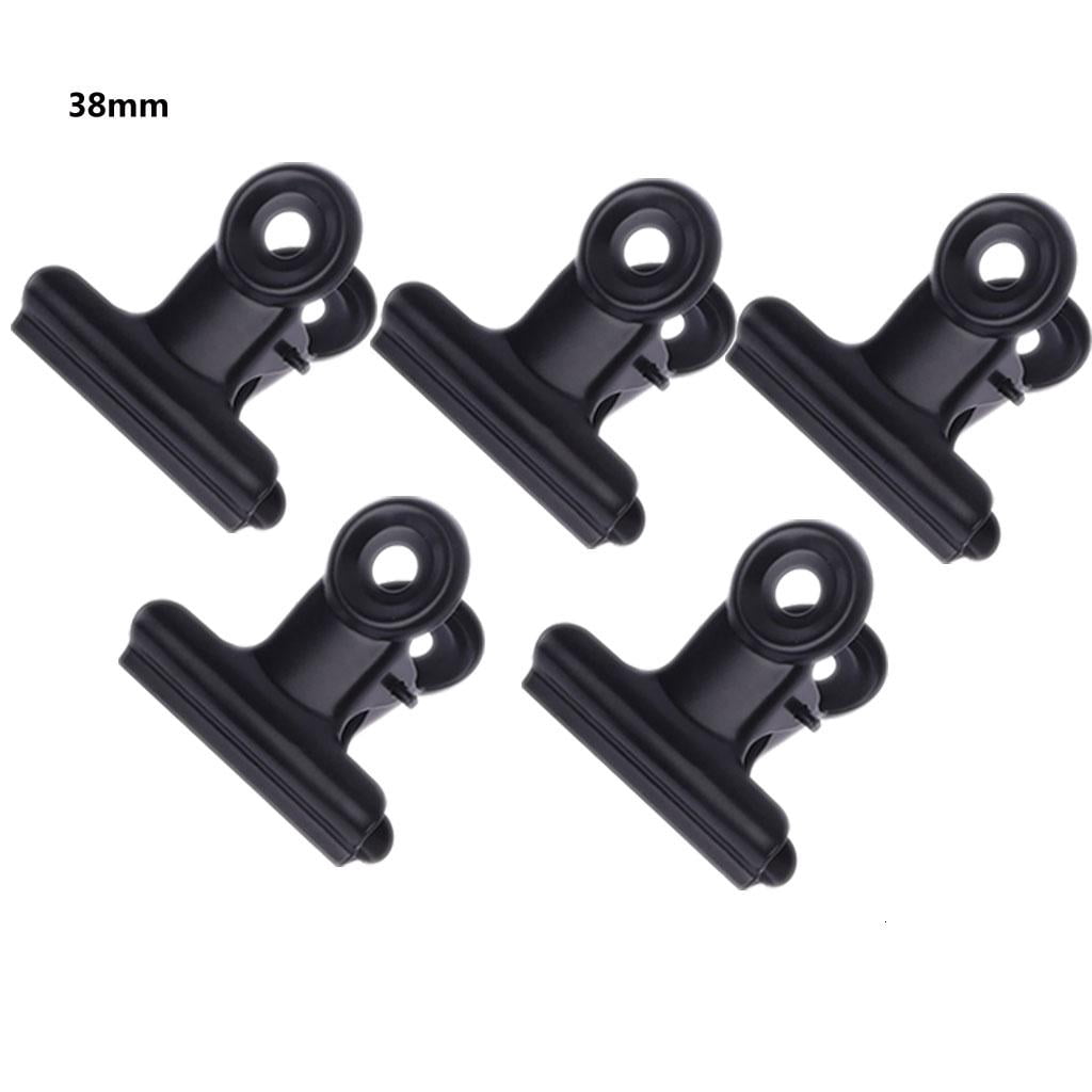 WIND LAND 5Pcs Letter Clips Stainless Steel Black Metal Paper File ...