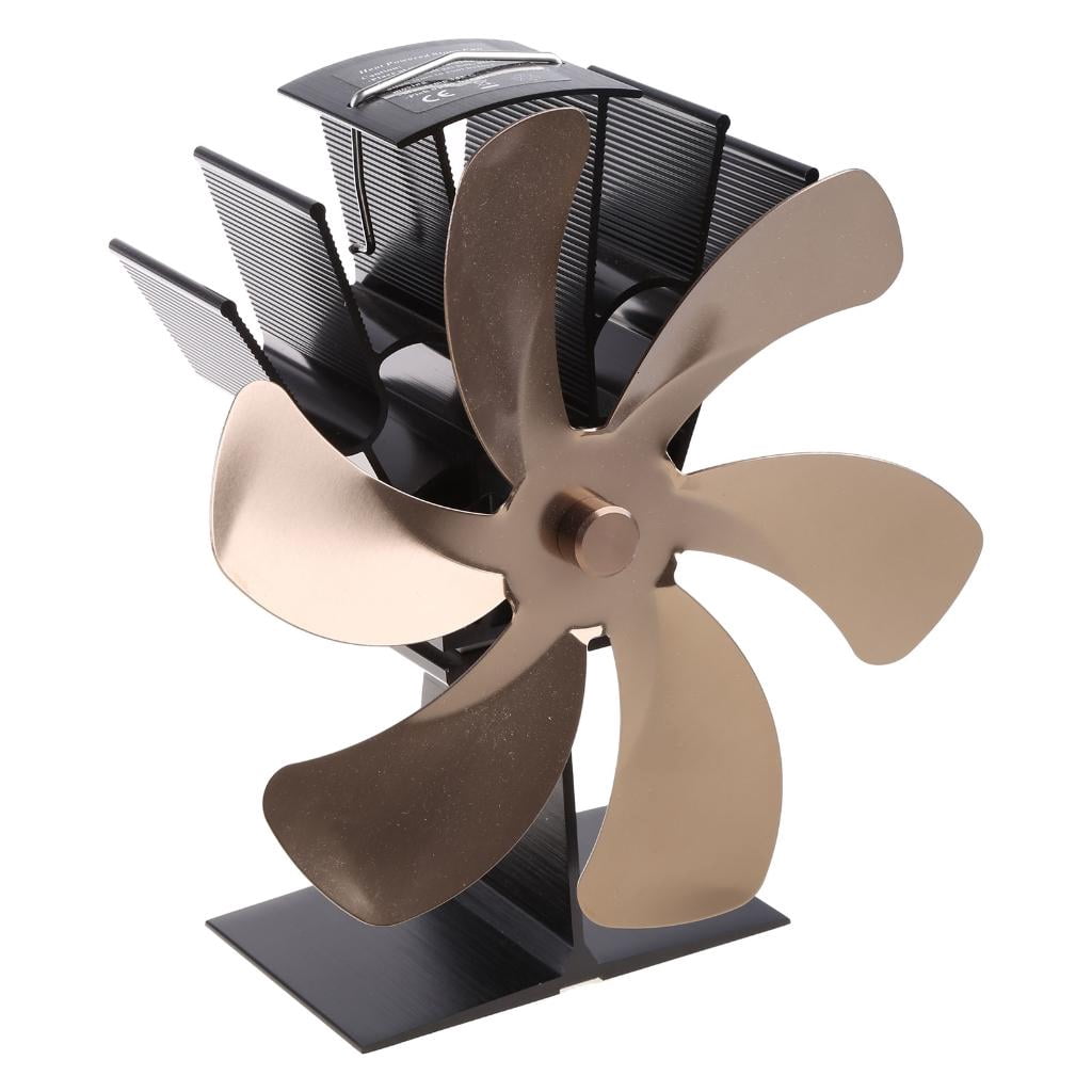 WIND LAND Efficient Wood Stove Fan 6 Heat Powered Wood Stove Fan with ...