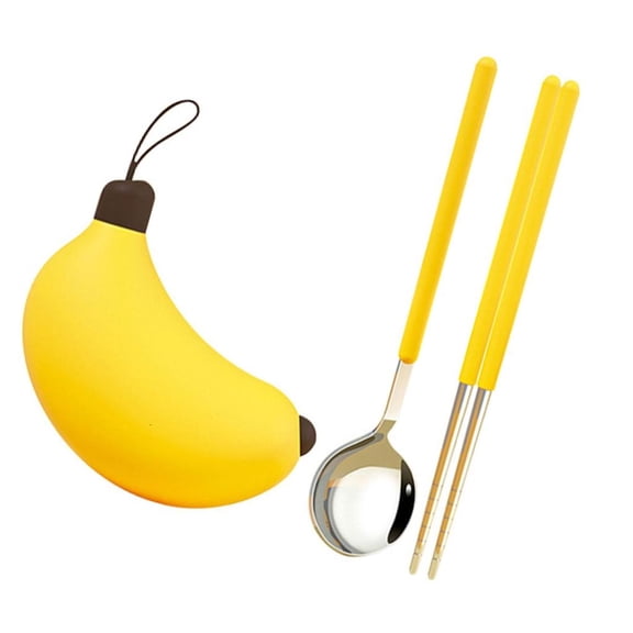 WIND LAND Fun Banana Shape Chopstick Spoon Ergonomic Grip