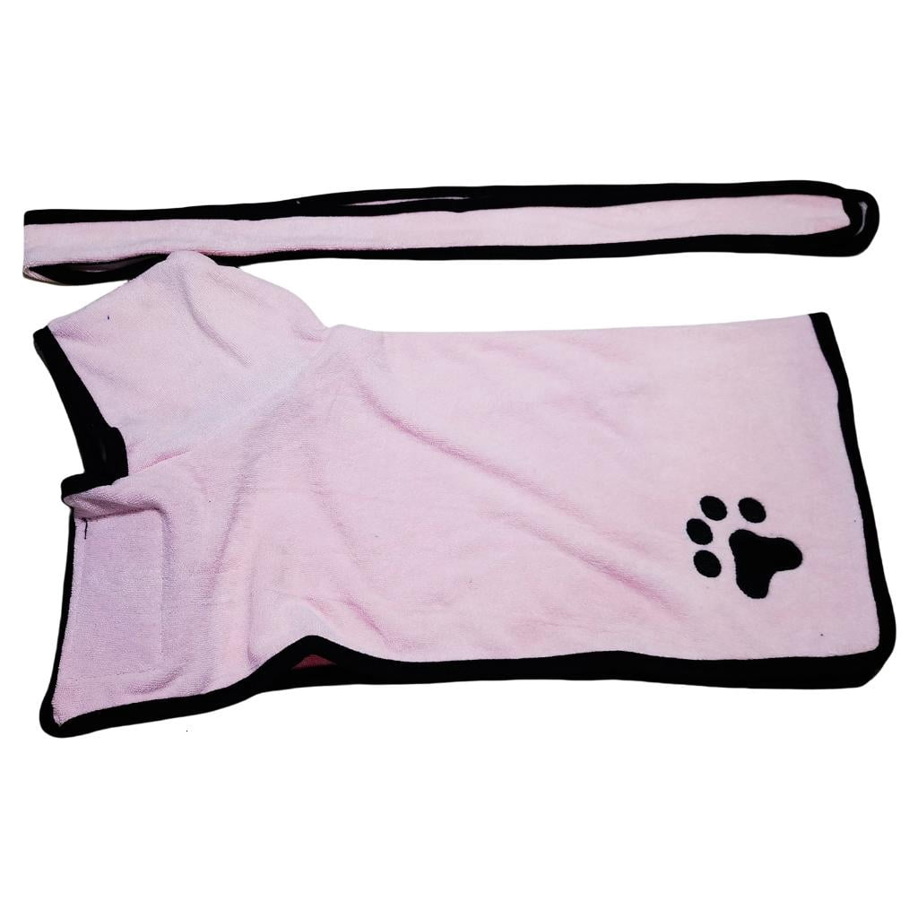 Swim Robe WIND LAND High Absorbent Pet Bath Towel Small Breeds Dog Bath Robe for ...