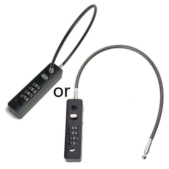 WIND LAND Mini Helmet Lock Anti-theft 4 Digit Password Bicycle Locks Bike Cable Lock