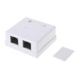 WIND LAND RJ45 Junction Box Cat5e 8P8C Network Connector 2 Port Female ...