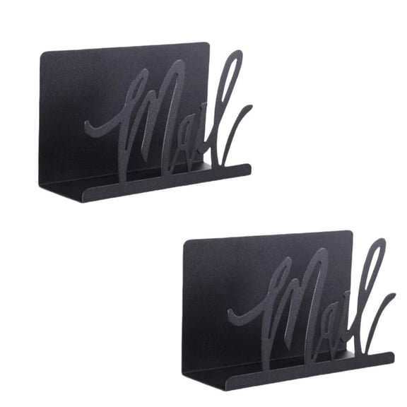 WIND LAND Simple Black Metal Letter Holder Envelope Organizers for Organized Desk