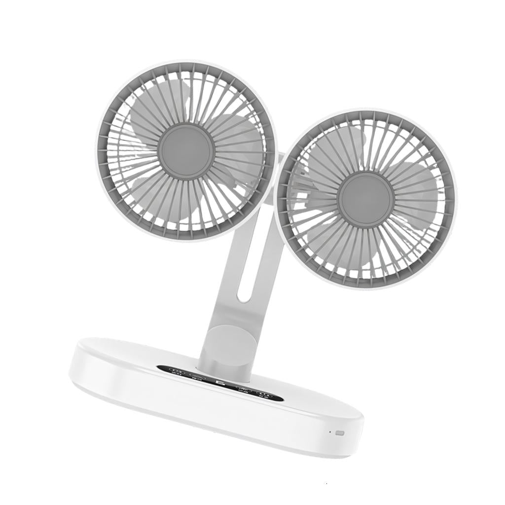 WIND LAND Two Fan Head Cooling Fan For Office Desk And Study Table Use ...