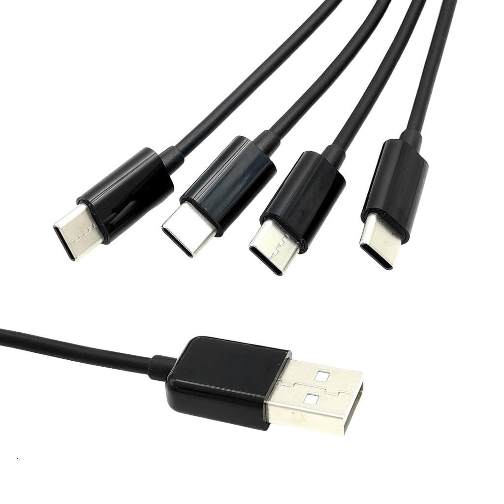 Usb Computer Power Cable WIND LAND USB C Charging Cable with 4 Port Designing, USB to USB Type C ...