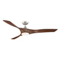 thumbnail image 1 of Wind River Ceiling Fans WR1801NWAL 60 in. Willow Indoor & Outdoor Smart Ceiling Fan, Nickel, 1 of 2