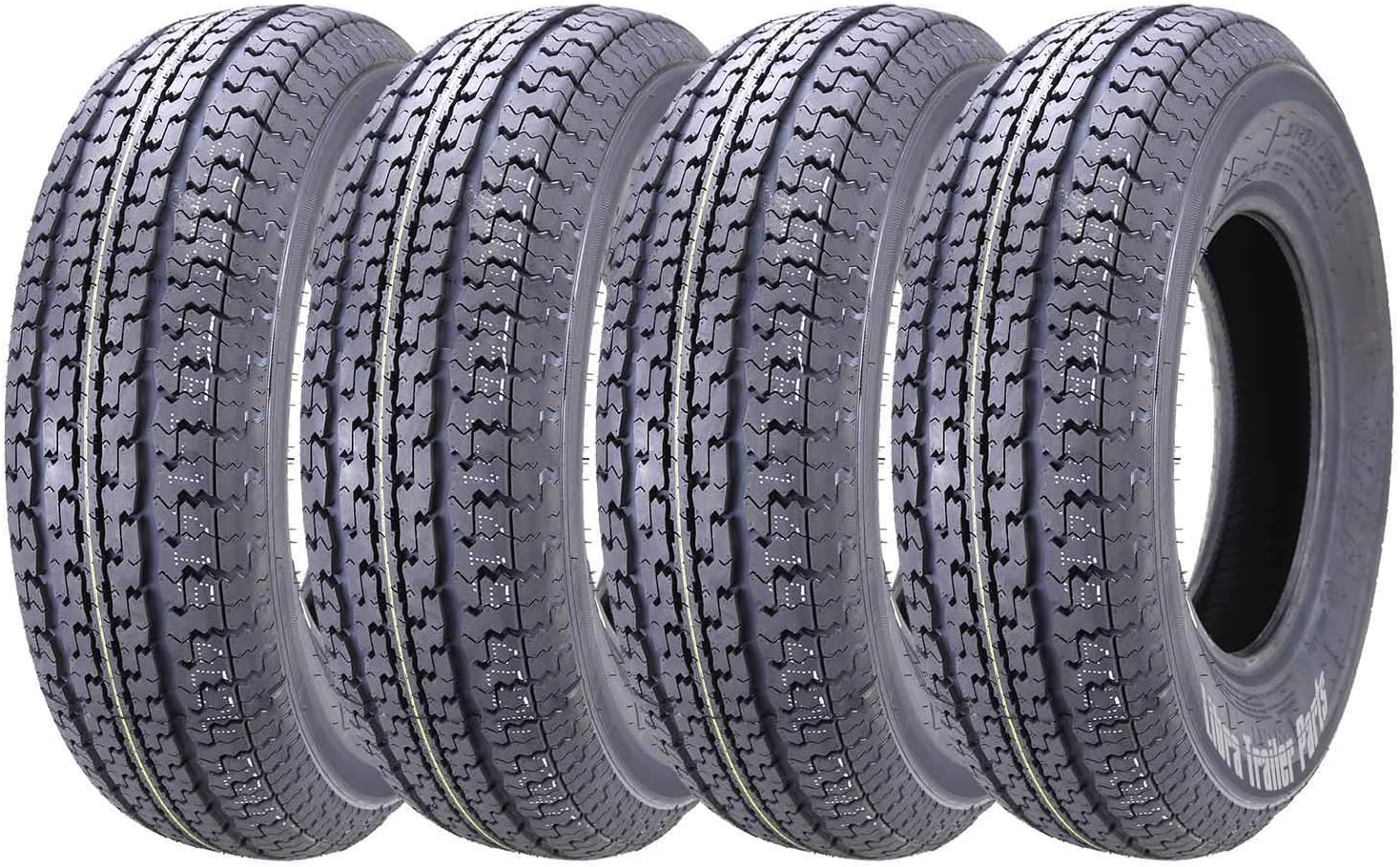Set Of 4 WINDA Radial Trailer Tires - ST225/75R15 - 10-Ply Load Range E - Steel Belted For Heavy Loads
